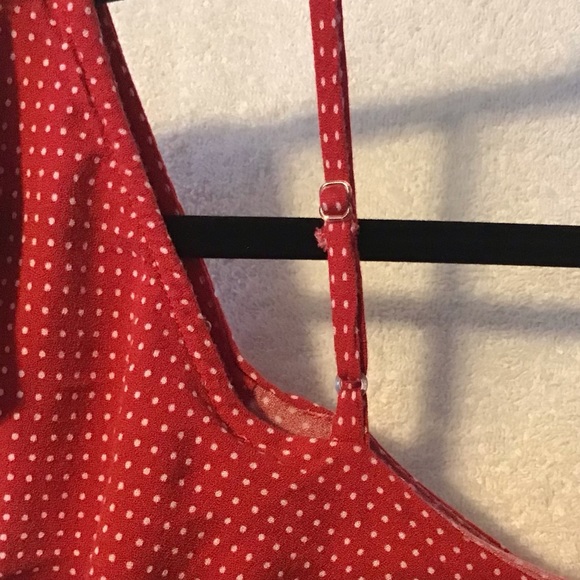 Red Poka Dot Off Shoulder Top - Picture 4 of 4